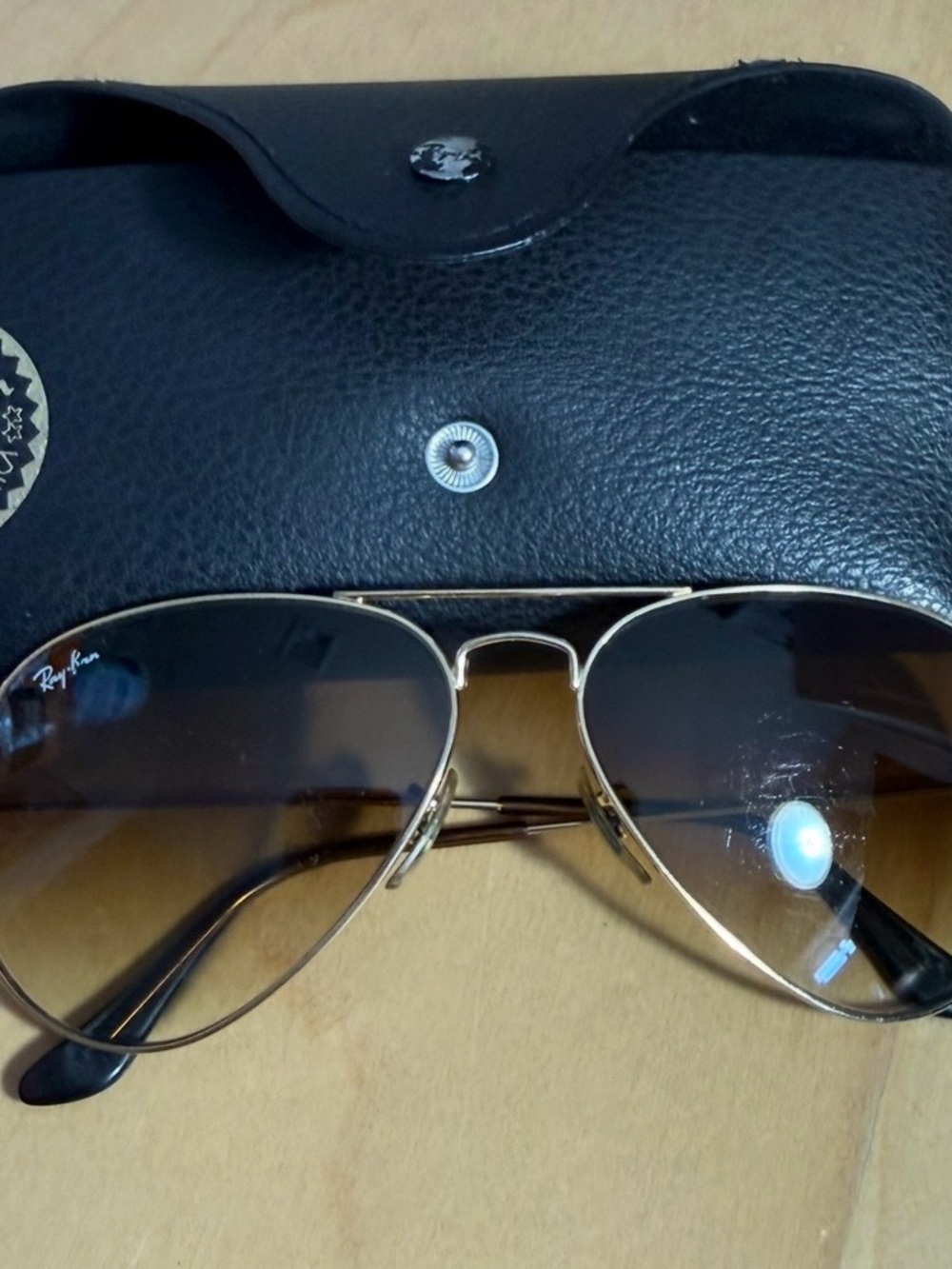 Ray-Ban Aviator Sunglasses - Gold Frame with Brown Gradient Lenses